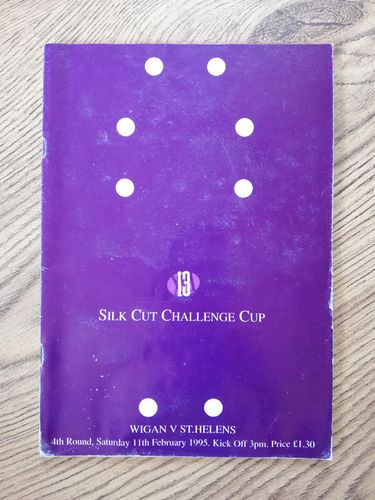 Wigan v St Helens Feb 1995 Challenge Cup RL Programme