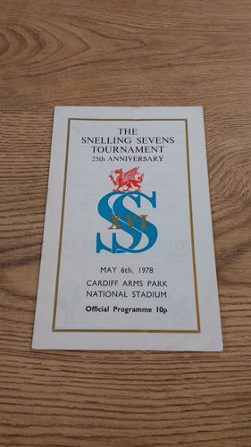 Snelling Sevens 1978 Rugby Programme