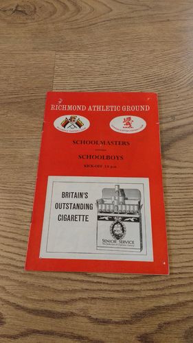 Schoolmasters v Schoolboys Apr 1964 Rugby Programme