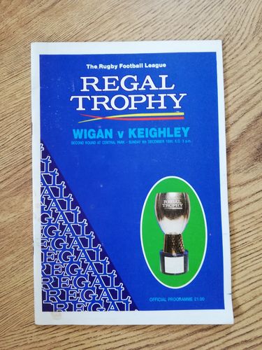 Wigan v Keighley Dec 1990 Regal Trophy RL Programme