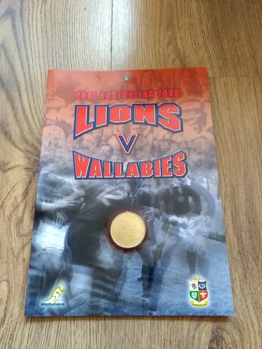 2001 Australian Rugby Tour British Lions V Wallabies Commemorative Medallion 