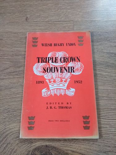 Welsh Rugby Union Triple Crown Souvenir 1952 Brochure