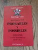 Probables v Possibles Dec 1986 Welsh Rugby Trial Programme