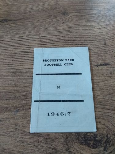 Broughton Park Rugby Club 1946-47 Fixture List