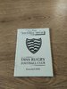 Diss Rugby Club 1994-95 Membership Card & Fixture List