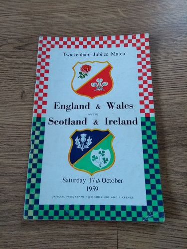 England & Wales v Scotland & Ireland 1959 Signed Rugby Programme
