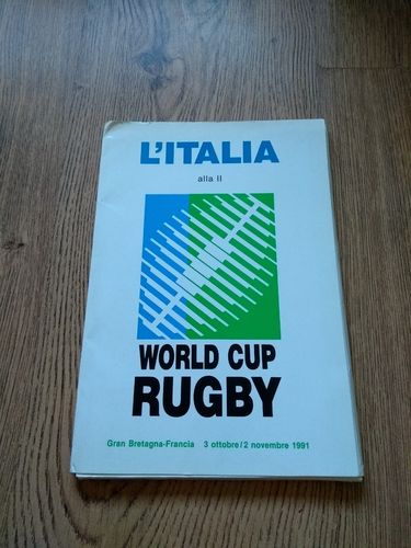 Italy Rugby Federation 1991 Rugby World Cup Media Guide