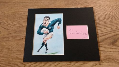 Framed Gavin Hastings Rugby Caricature by John Ireland with Signature