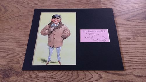 Framed Bill McLaren Rugby Caricature by John Ireland with Signature