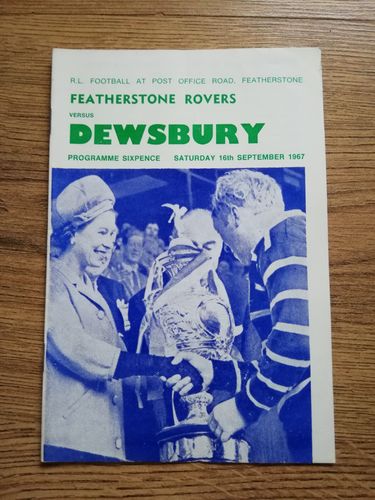 Featherstone v Dewsbury Sept 1967 RL Programme