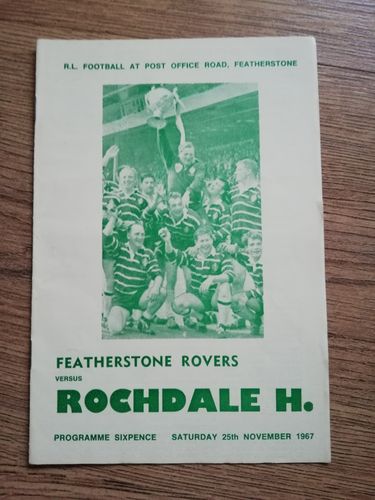 Featherstone v Rochdale Nov 1967 RL Programme