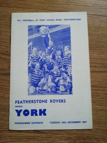 Featherstone v York Dec 1967 RL Programme