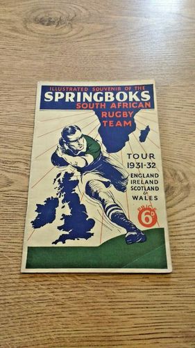 'Illustrated Souvenir of the Springboks' 1931-32 South Africa Rugby Brochure