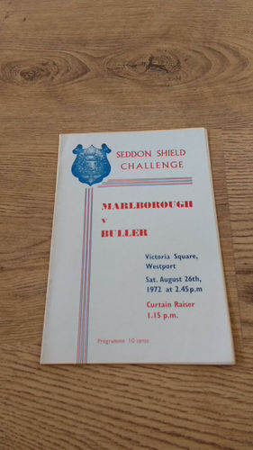 Buller v Marlborough Seddon Shield Aug 1972 Rugby Programme