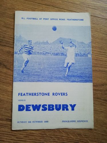 Featherstone v Dewsbury Oct 1969 RL Programme