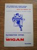 Featherstone v Wigan Feb 1975 Rugby League Programme