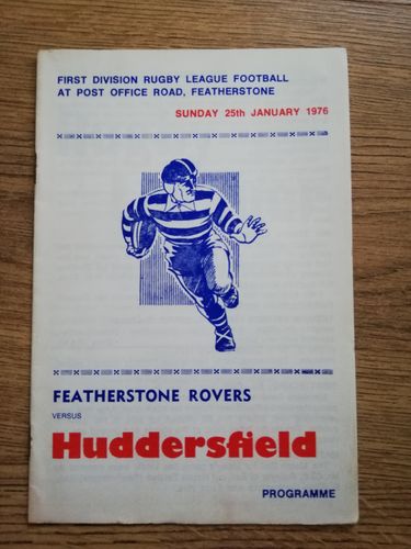 Featherstone v Huddersfield Jan 1976 RL Programme