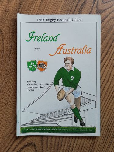Ireland v Australia 1984 Rugby Programme