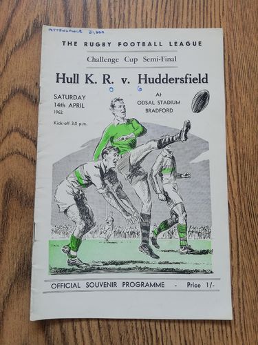 Hull KR v Huddersfield Apr 1962 Challenge Cup Semi-Final Rugby League Programme