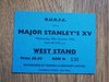 Oxford University v Stanley's XV 1996 Ticket