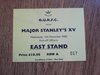Oxford University v Stanley's XV 2000 Rugby Ticket