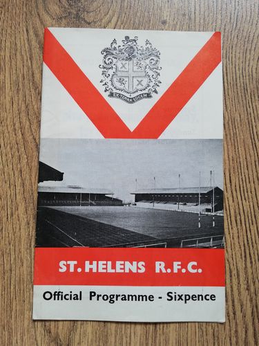 St Helens v Featherstone May 1969 Play-Off 2nd Round RL Programme