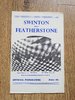 Swinton v Featherstone Mar 1960 Challenge Cup RL Programme