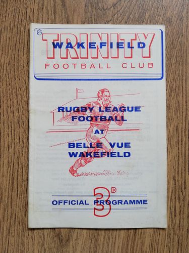 Wakefield v Leeds Sept 1961 RL Programme