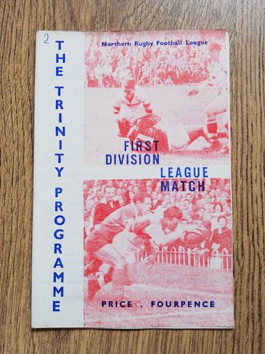 Wakefield v Leeds Mar 1963 Rugby League Programme