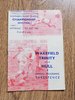 Wakefield v Hull May 1960 Championship Semi-Final RL Programme