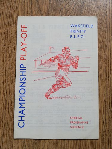 Wakefield v Hull KR May 1966 Championship Quarter-Final RL Programme