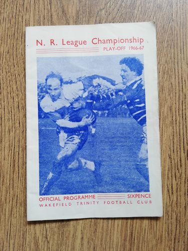 Wakefield v Workington 1967 Championship Quarter-Final RL Programme