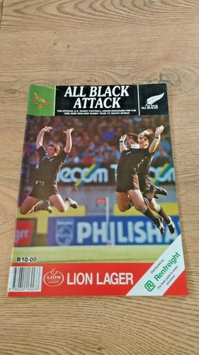 'All Black Attack' New Zealand Tour 1992 South African Brochure
