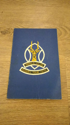 Impala Club (Kenya) Tour to Europe 1970 Rugby Brochure