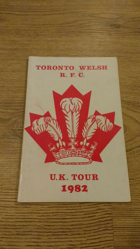 Toronto Welsh Tour to UK 1982 Brochure
