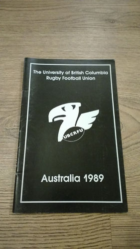 University of British Columbia Tour to Australia 1989 Brochure