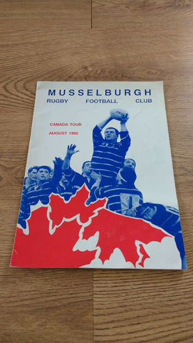 Musselburgh Tour to Canada 1992 Rugby Brochure