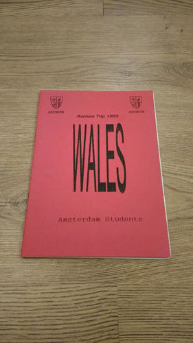 Ascrum (Amsterdam) Tour to Wales 1993 Rugby Brochure