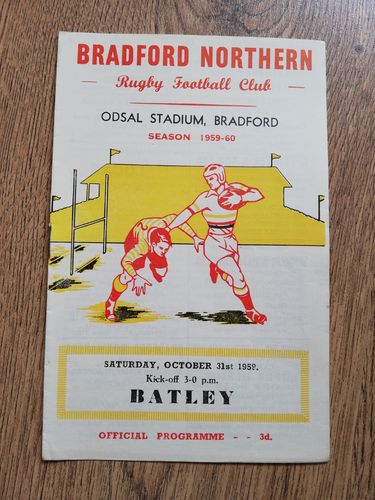 Bradford Northern v Batley Oct 1959 RL Programme
