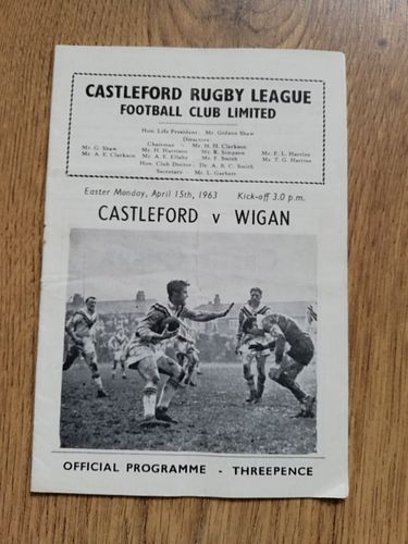 Castleford v Wigan Apr 1963 RL Programme