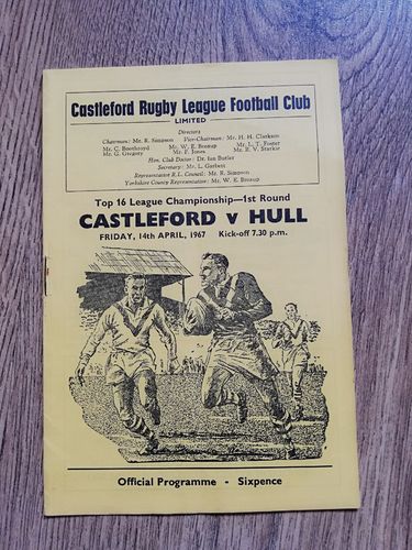Castleford v Hull Apr 1967 Championship Play-Off RL Programme