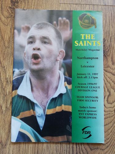 Northampton v Leicester Jan 1997 Rugby Programme