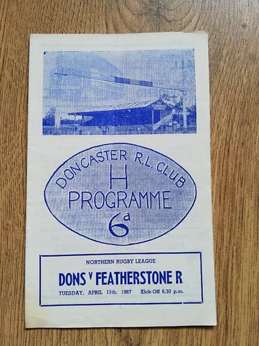 Doncaster v Featherstone Apr 1967 RL Programme