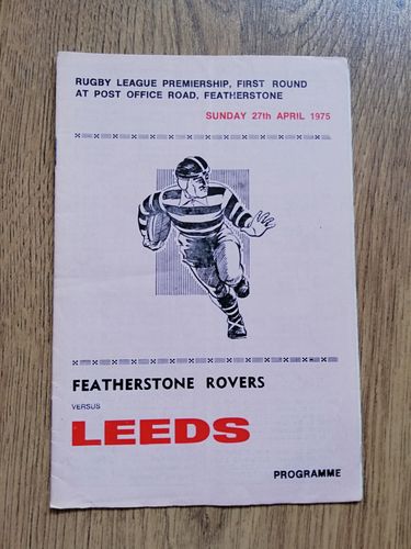 Featherstone v Leeds Apr 1975 Play-Off RL Programme