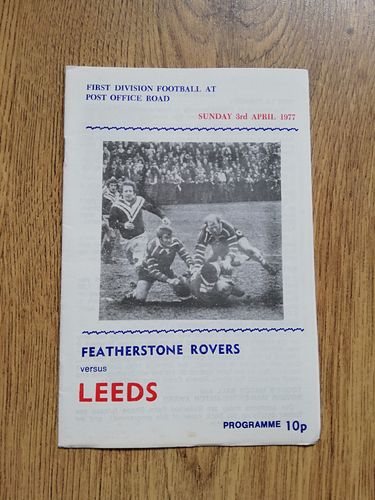 Featherstone v Leeds April 1977 Rugby League Programme