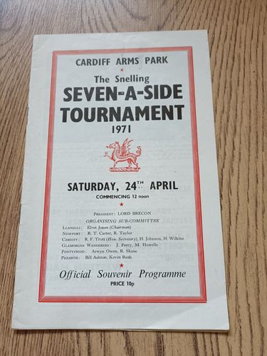 Snelling Sevens 1971 Rugby Programme