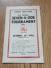Snelling Sevens 1971 Rugby Programme