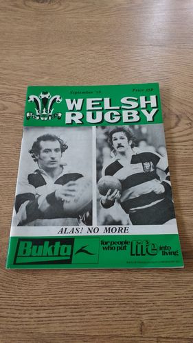 'Welsh Rugby' September 1978 Magazine