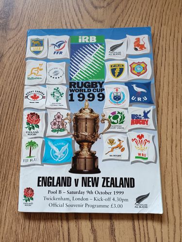 England v New Zealand 1999 Rugby World Cup Programme