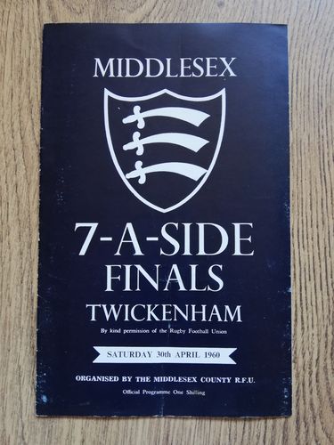 Middlesex Sevens 1960 Rugby Programme
